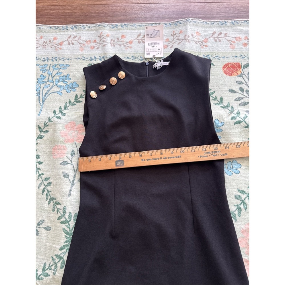 Zara MIDI DRESS WITH  Gold  BUTTONS  Sizes M - Picture 7 of 13